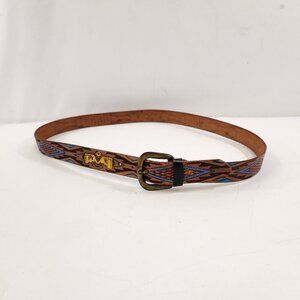 Mens Leather Belt Southwest Navajo Style 42"